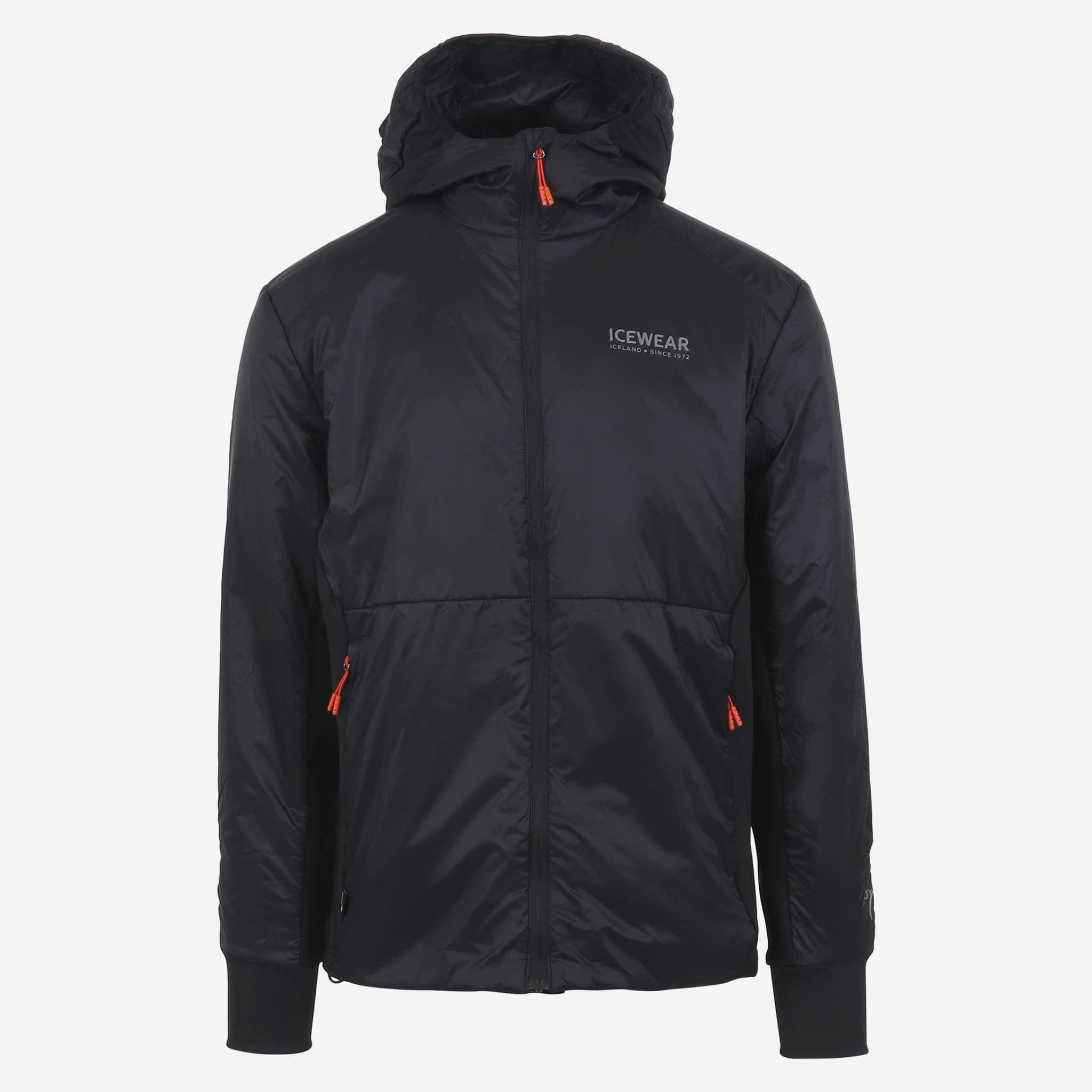 Black sheep Icelandic wool filled hooded jacket